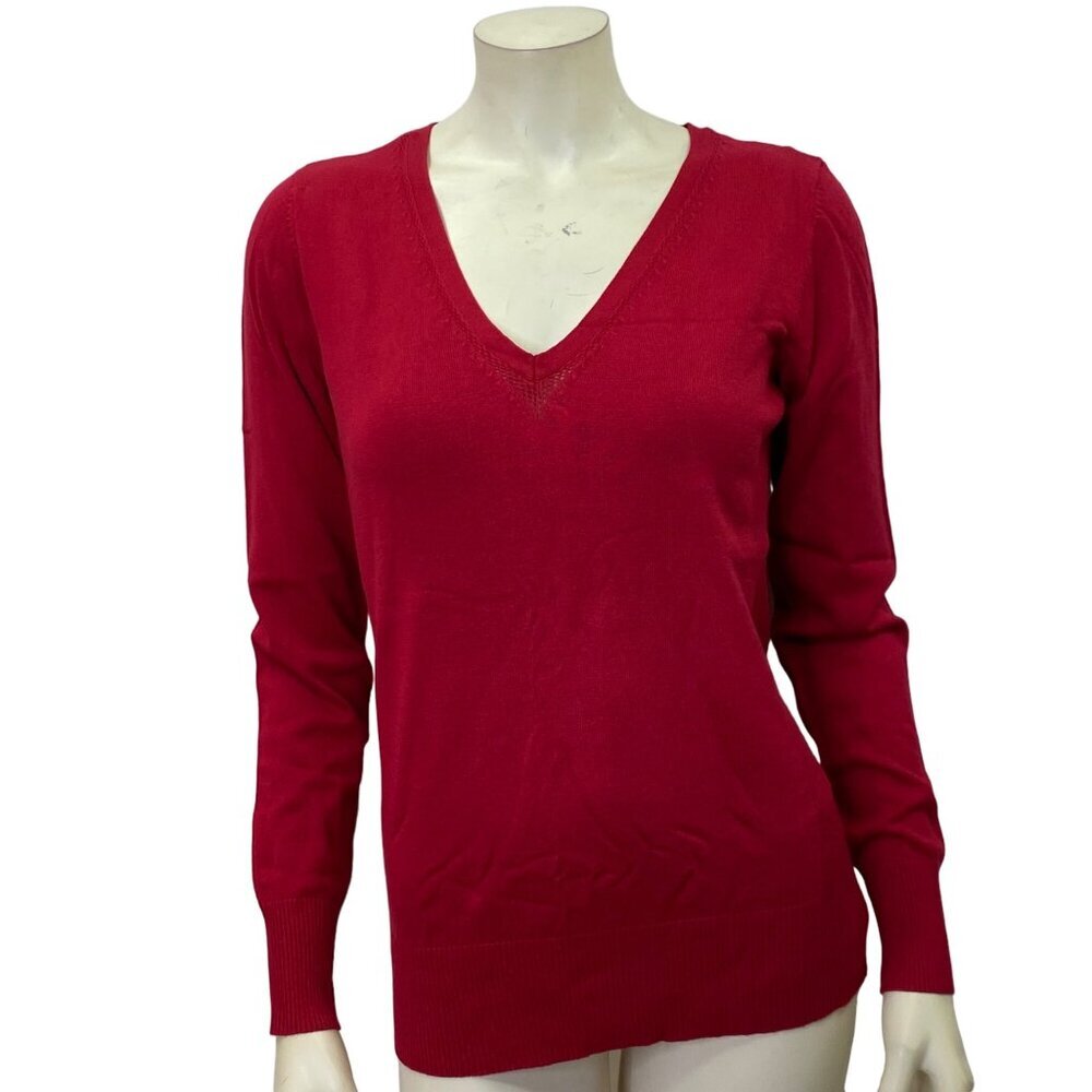 COVINGTON V NECK RIB‎ SIDE SWEATER SM NWT